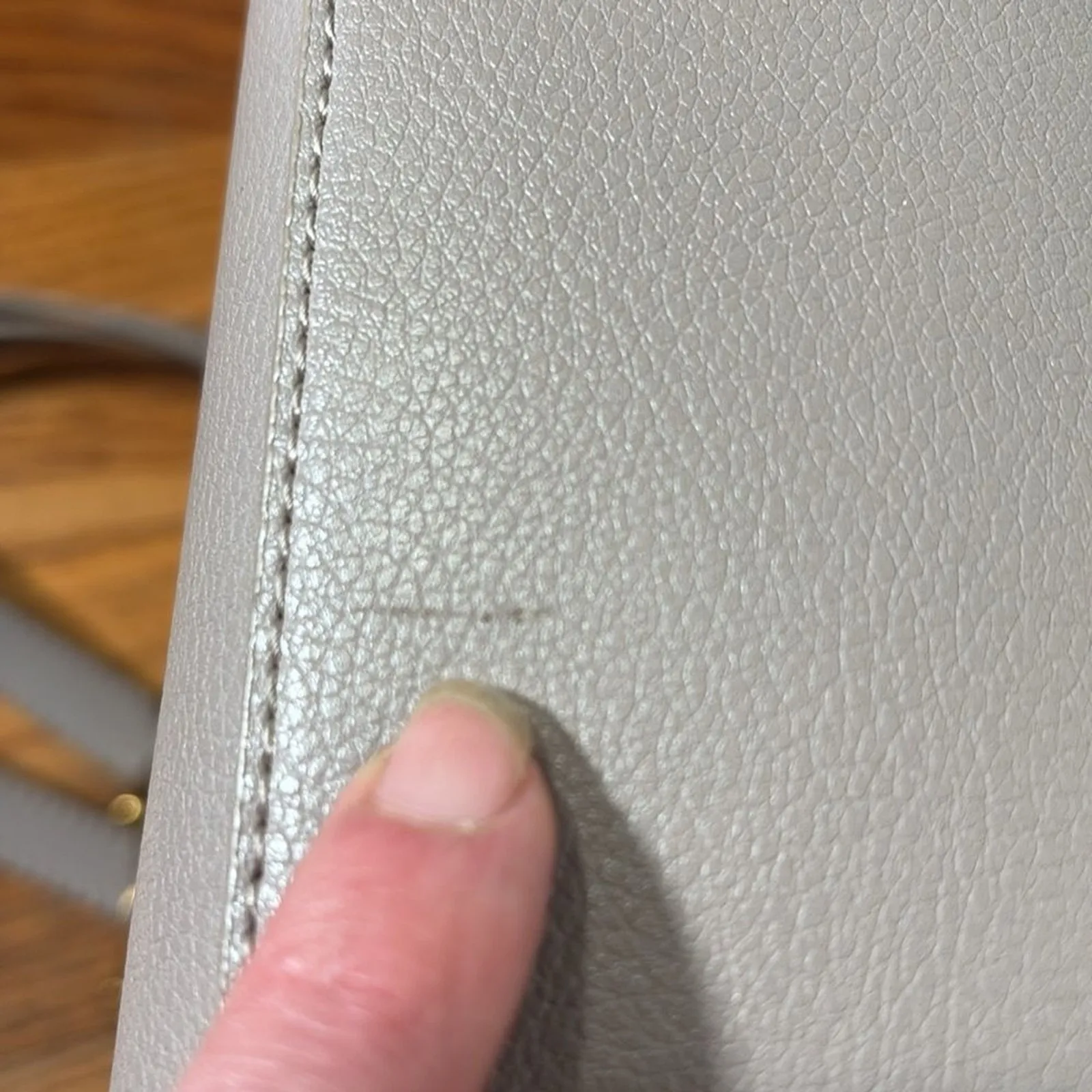 LOVE MOSCHINO Chain Shopper‎ Tote Bag Purse Taupe Light Grey - Image 14