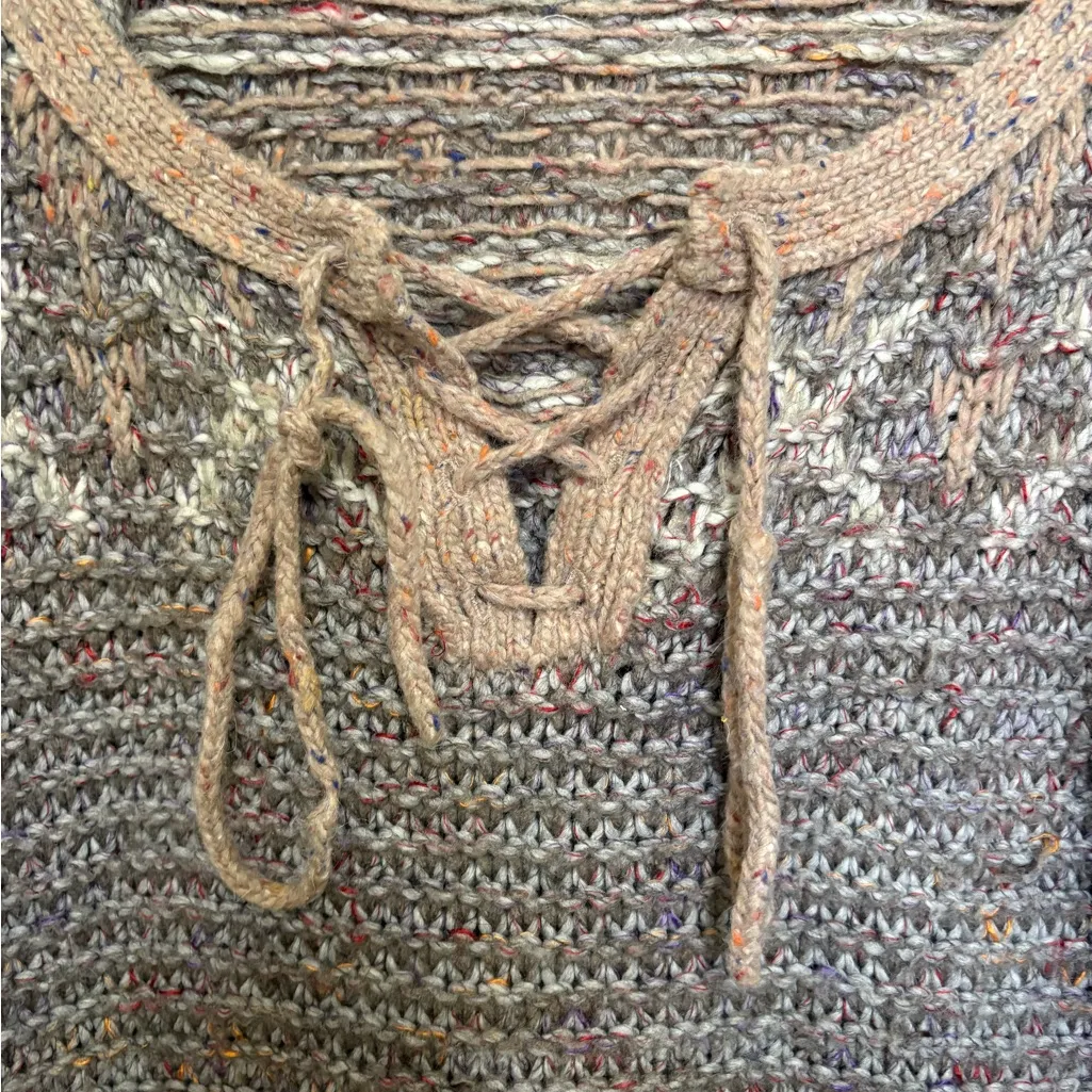 Free People Love Bug‎ Fair Isle Nordic Wool Mohair Alpaca Sweater Size Large - Image 3