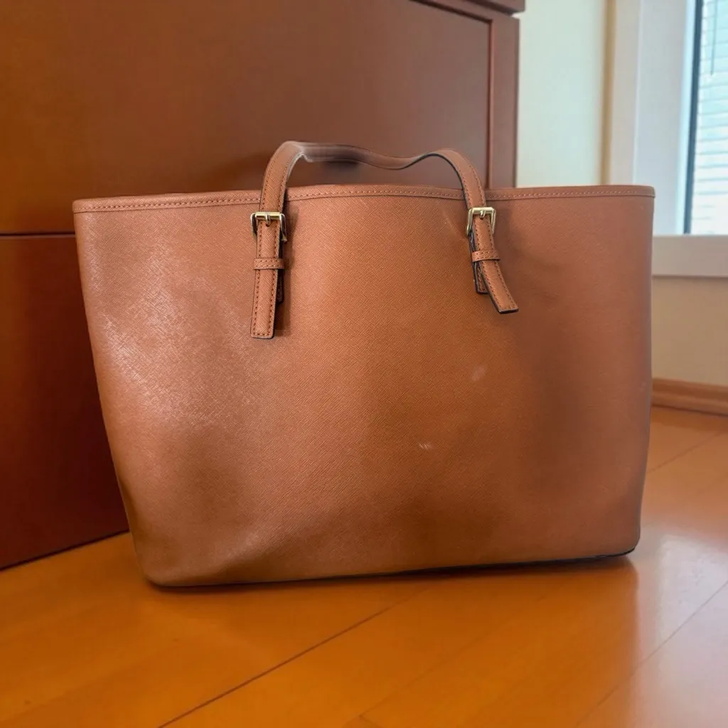 Large Michael Kors Brown Jet Set Tote Bag - Image 2