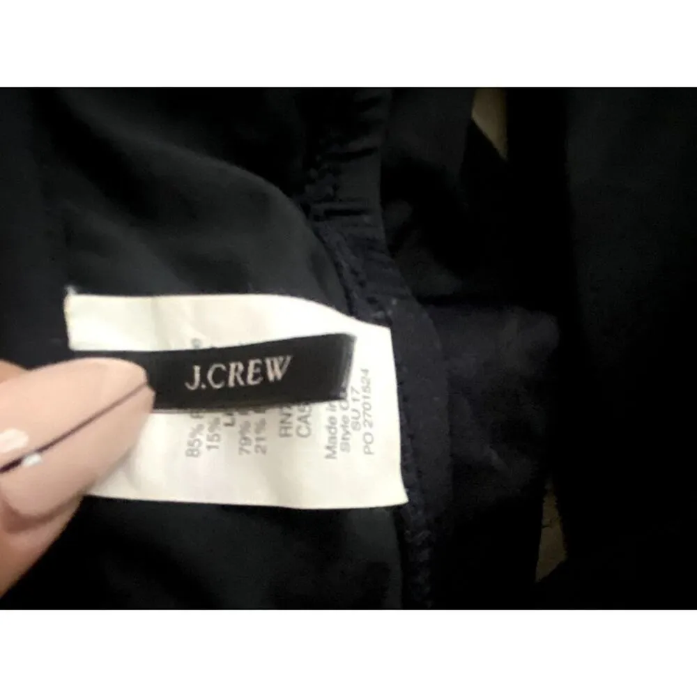 J.Crew Ruffle Bikini Off-the-Shoulder Swim Top Lined Removable Cups S Black - Image 9