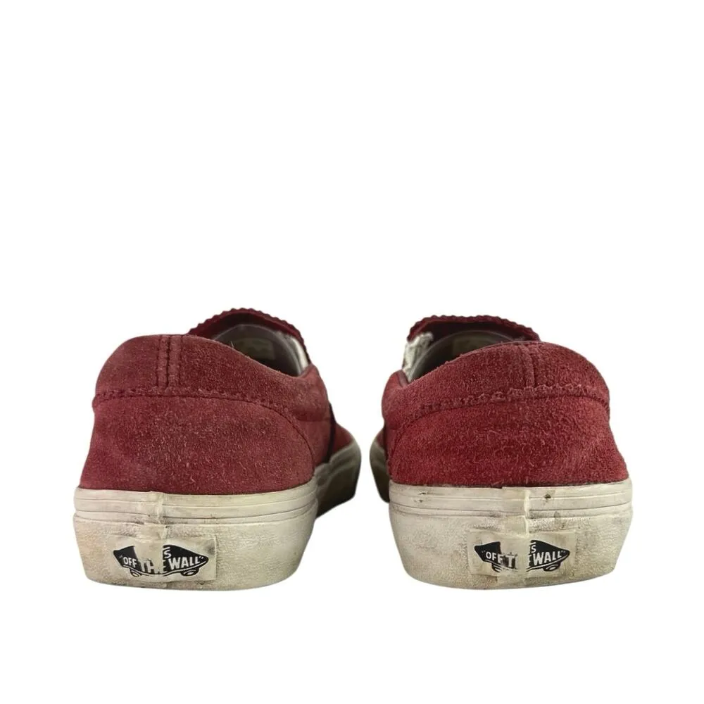 Vans OG Maroon Suede Low Top Classic Slip-On Sneakers Shoes Mens 5.5 Womens 7 - Image 3
