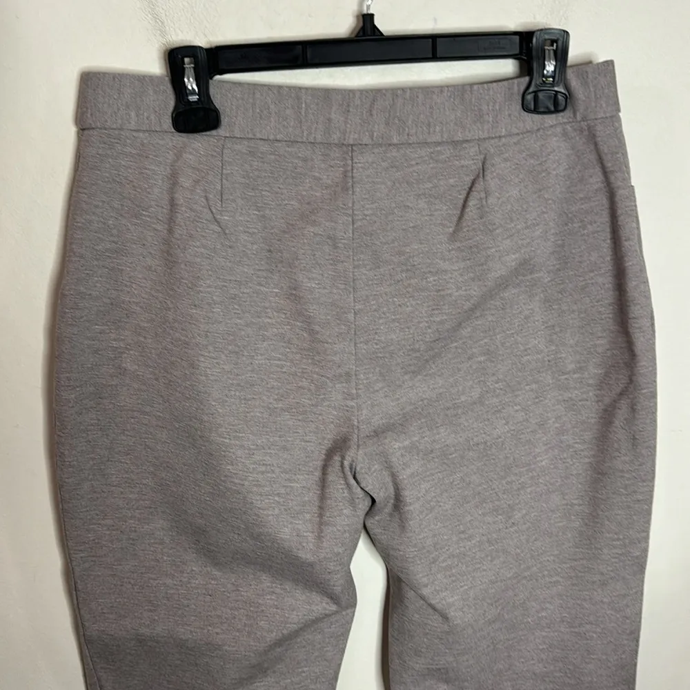 J.Jill  Ponte Slim Leg Cropped Pale Grey Pants size M - Image 4
