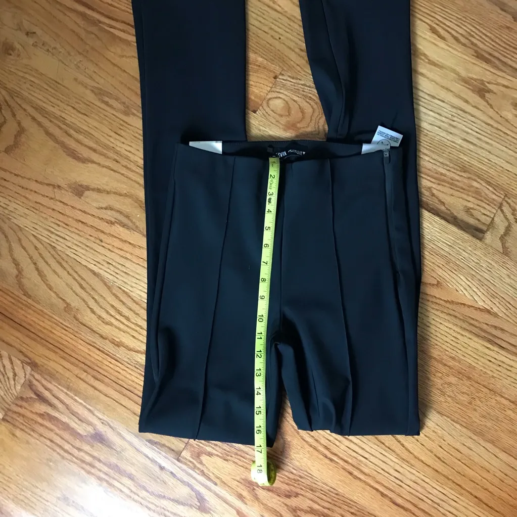 ZARA Woman's Hi-Rise Black Tech Legging Water Repellent Stretch Size M NWT - Image 4