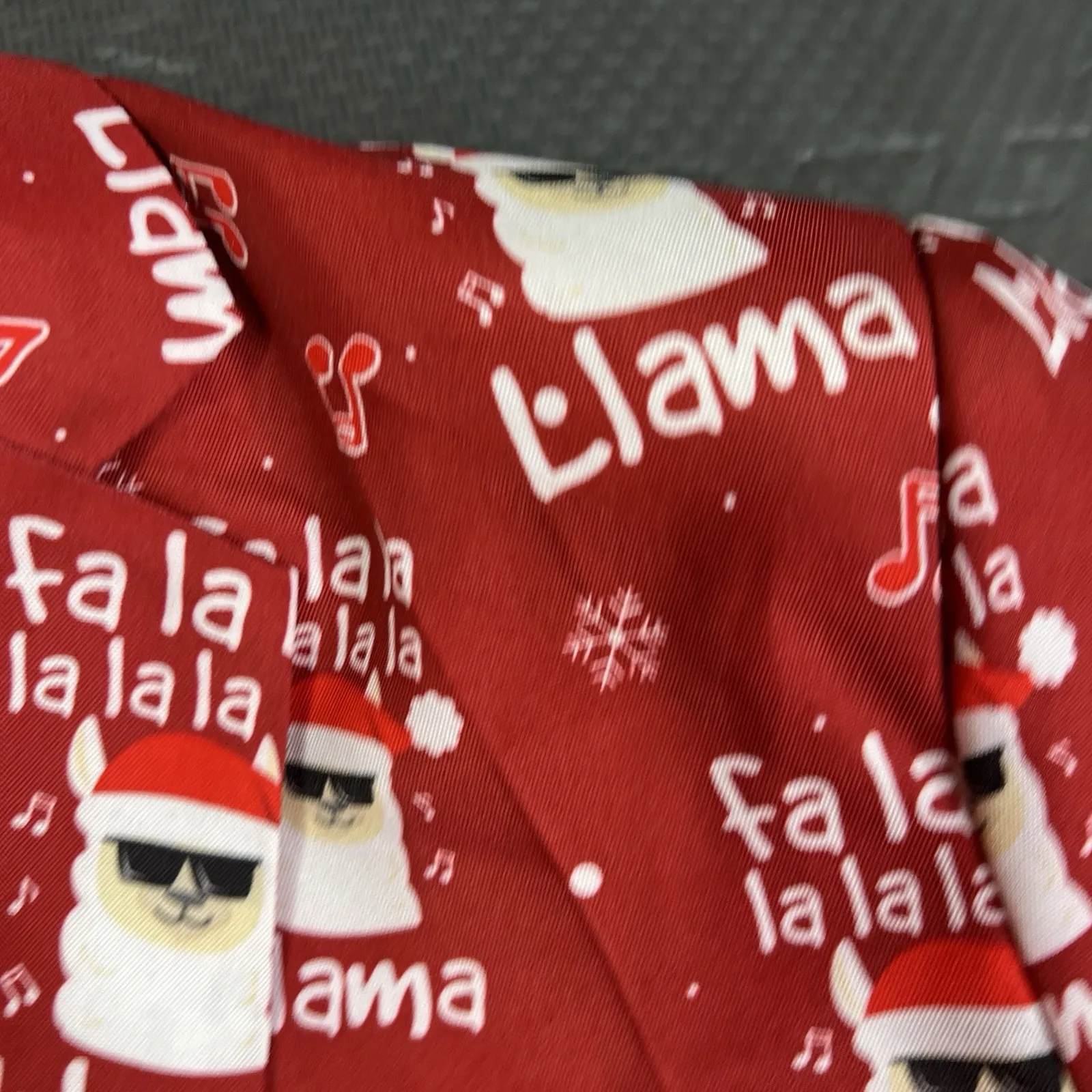 Suitmeister Christmas Blazer Men's XL Red Fa La‎ La Llama Ugly Xmas Party Jacket - Image 7