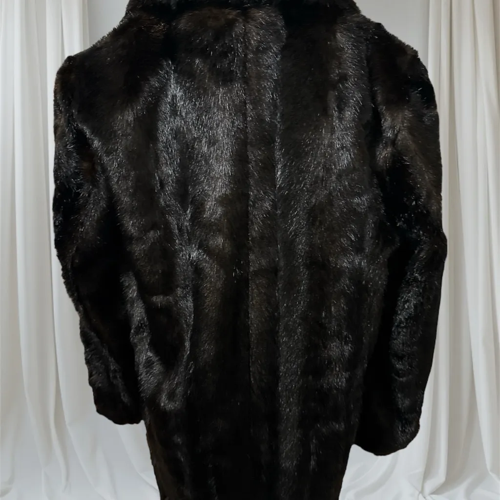 ZARA OUTWEAR FAUX FUR COAT BROWN BLACK sz M - Image 11