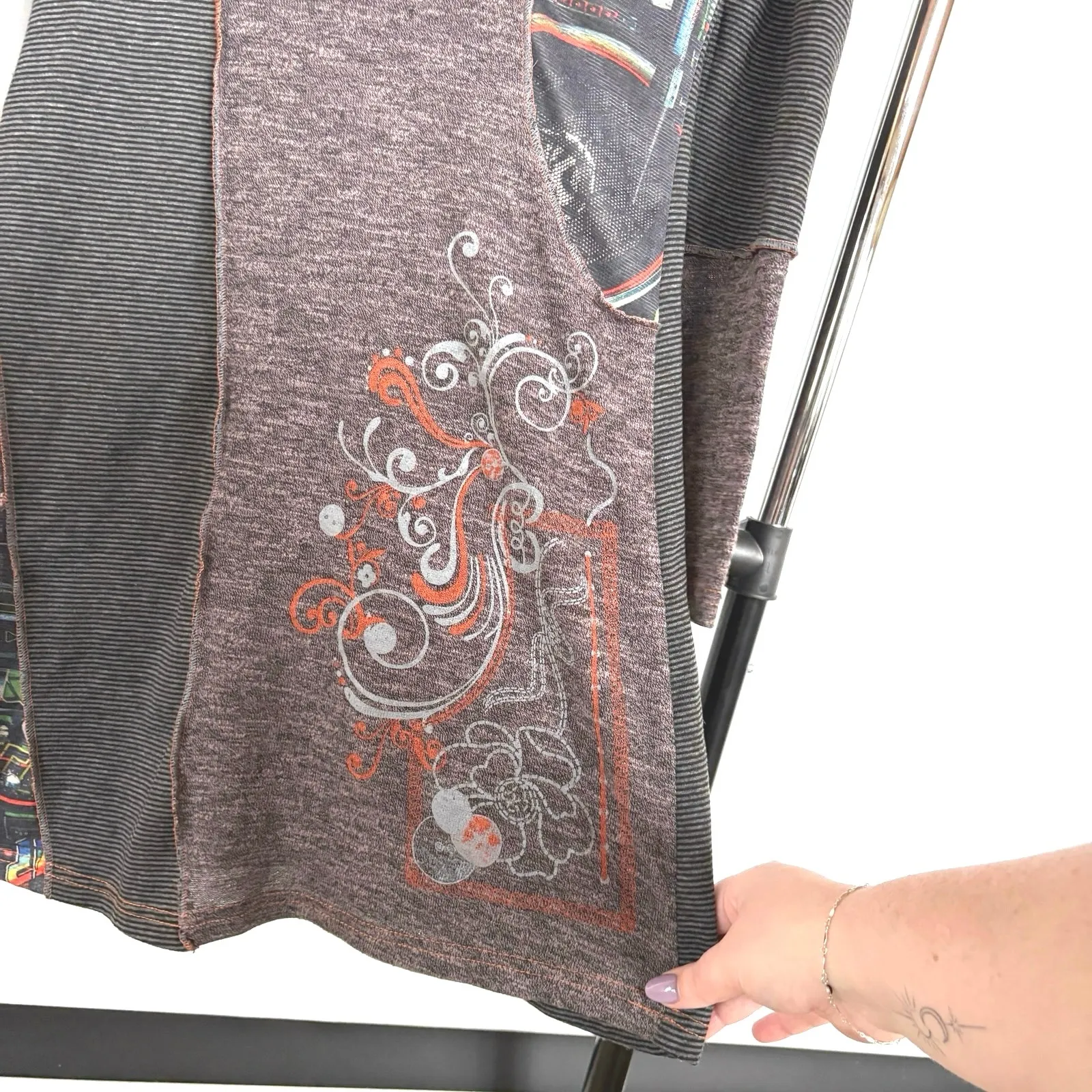 Cyber Futuristic Mini Dress Y2K Mixed Media Patchwork Matrix Abstract Medium - Image 5