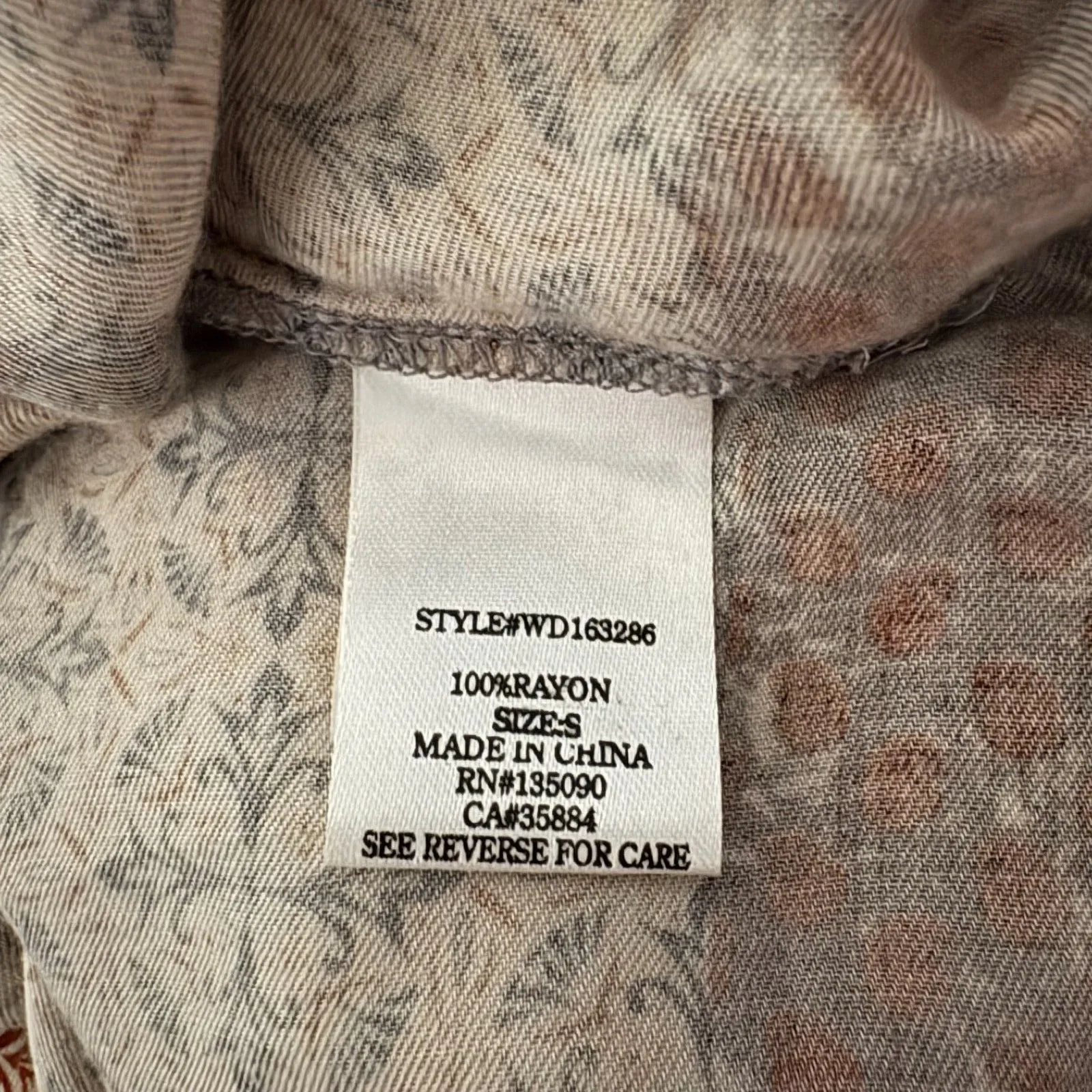 White Crow Maxi Shirt Dress Button Front Mixed Print Bohemian‎ Flowy Size Small - Image 6