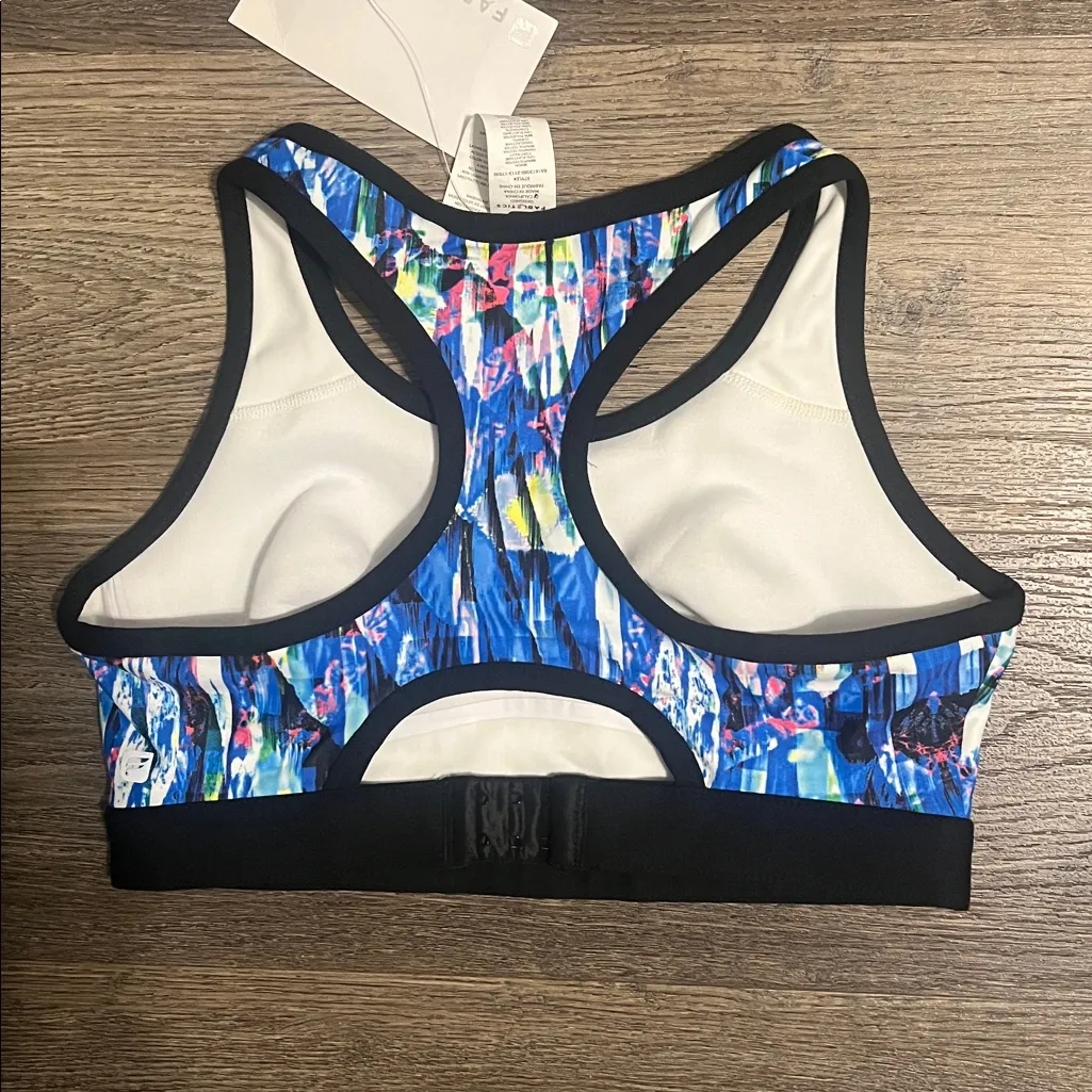 Fabletics Colorful Racerback Sports Bra Size Small Wireless NWT - Image 3