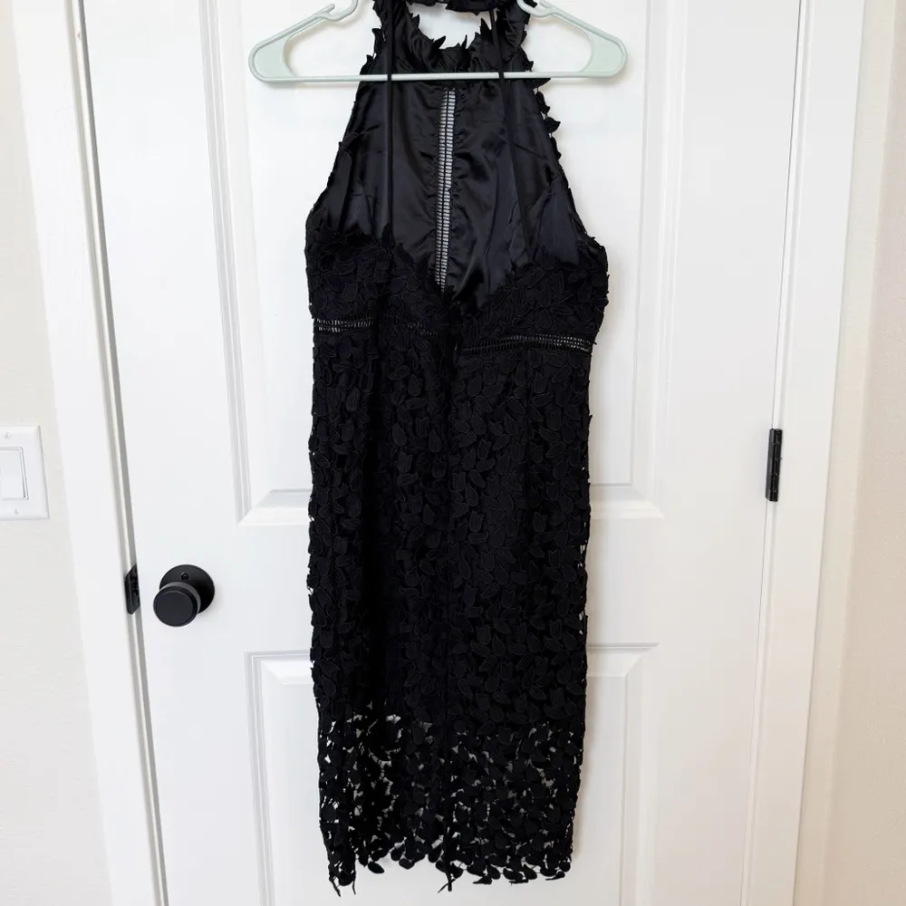 Bardot Womens Gemma Halter Lace Sheath Dress in Black - Image 4