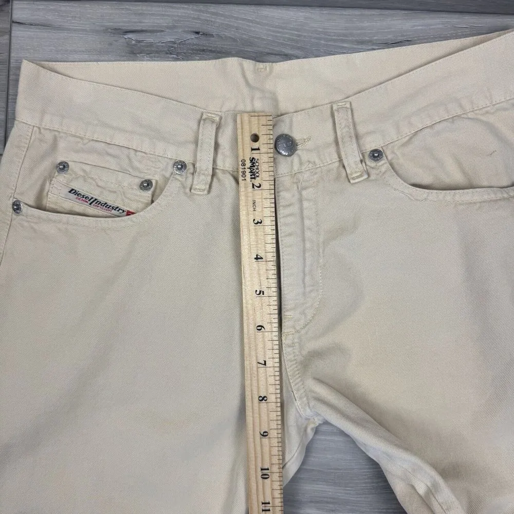 Vtg Y2K Diesel Low Rise Bootcut Flare‎ Trouser D-Sire Pants Khaki Embroidered 29 - Image 7