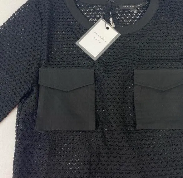 open Knit Crop Top - Image 2