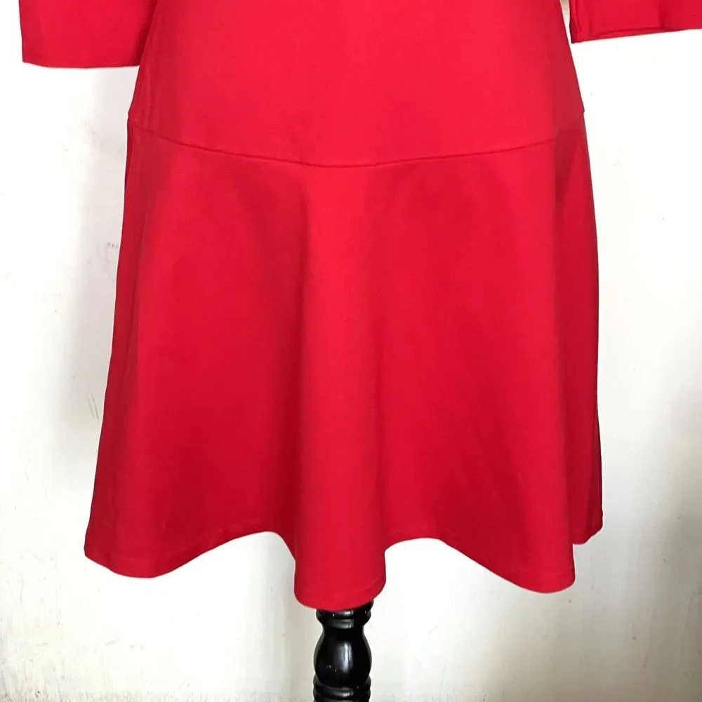 Womens Dress Size 4 Red Knee-Length Valentine's Office Career Work - Image 5