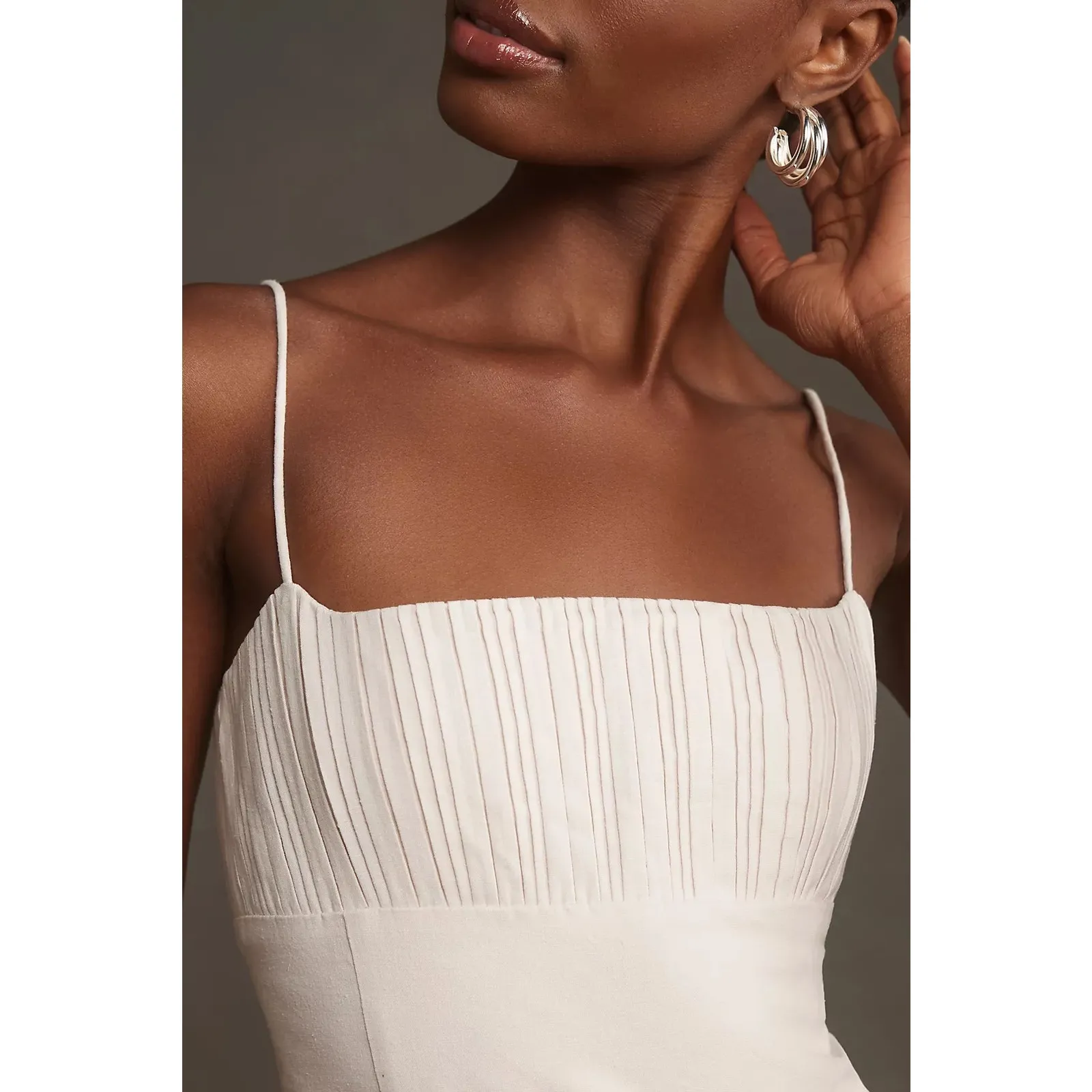 Anthropologie NWT Maeve The Ophelia Linen Slim Mini Dress Light Sand 12 - Image 3