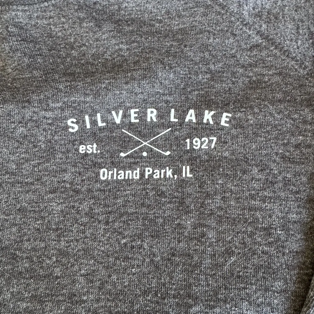 Dark Heather Charcoal Silverlake Golf Crewneck Sweatshirt Unisex Size Large Gray - Image 5