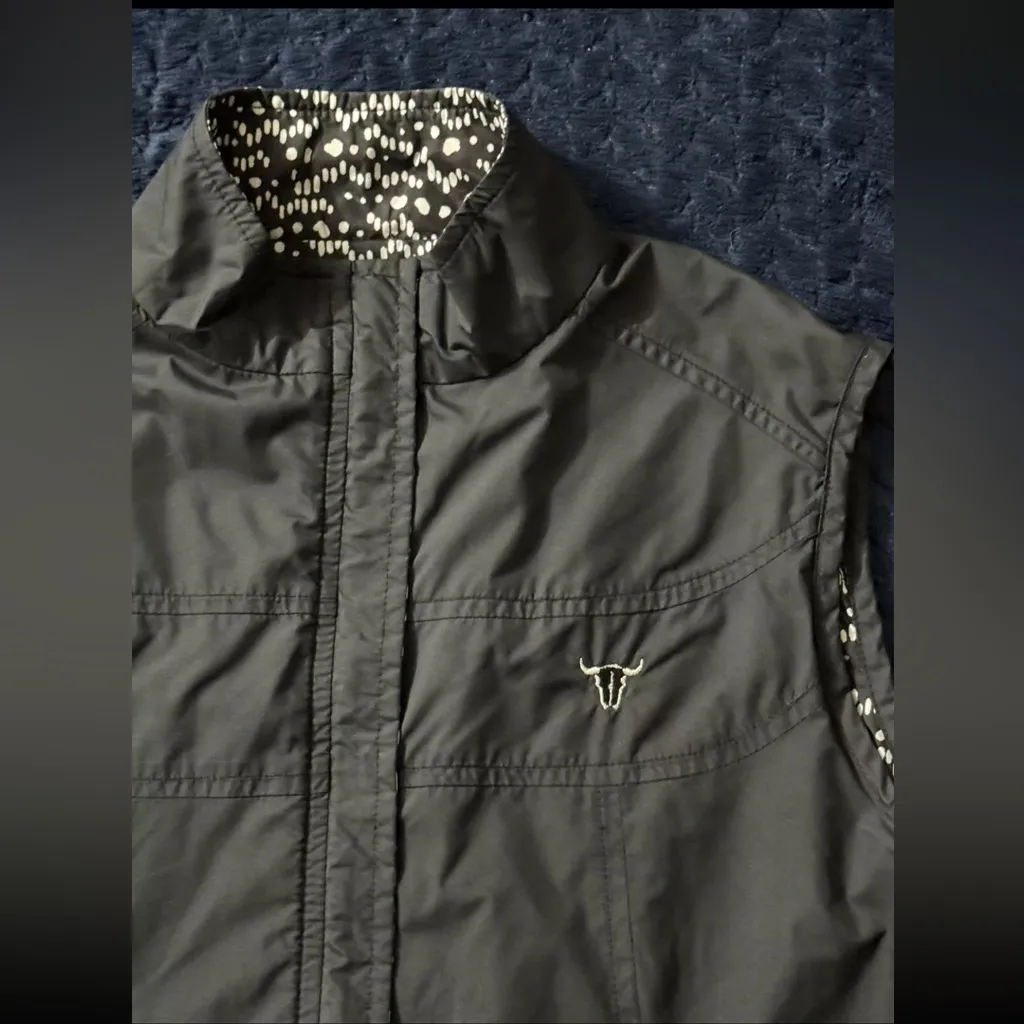 Peter Millar Mens E4 Wind‎ Reversible Full Zip Vest Black White Size Xsmall - Image 5