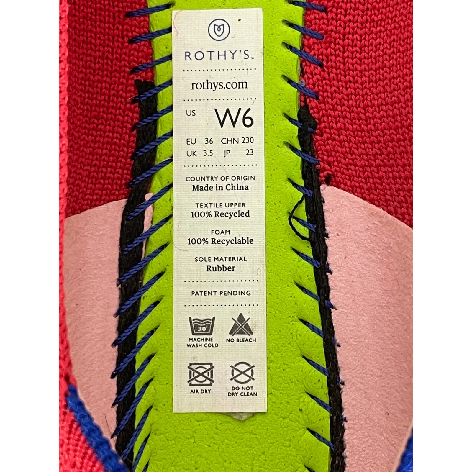 Rothy's The Flat Scooter Red Round Toe Ballet Flats Size 6 - Image 5