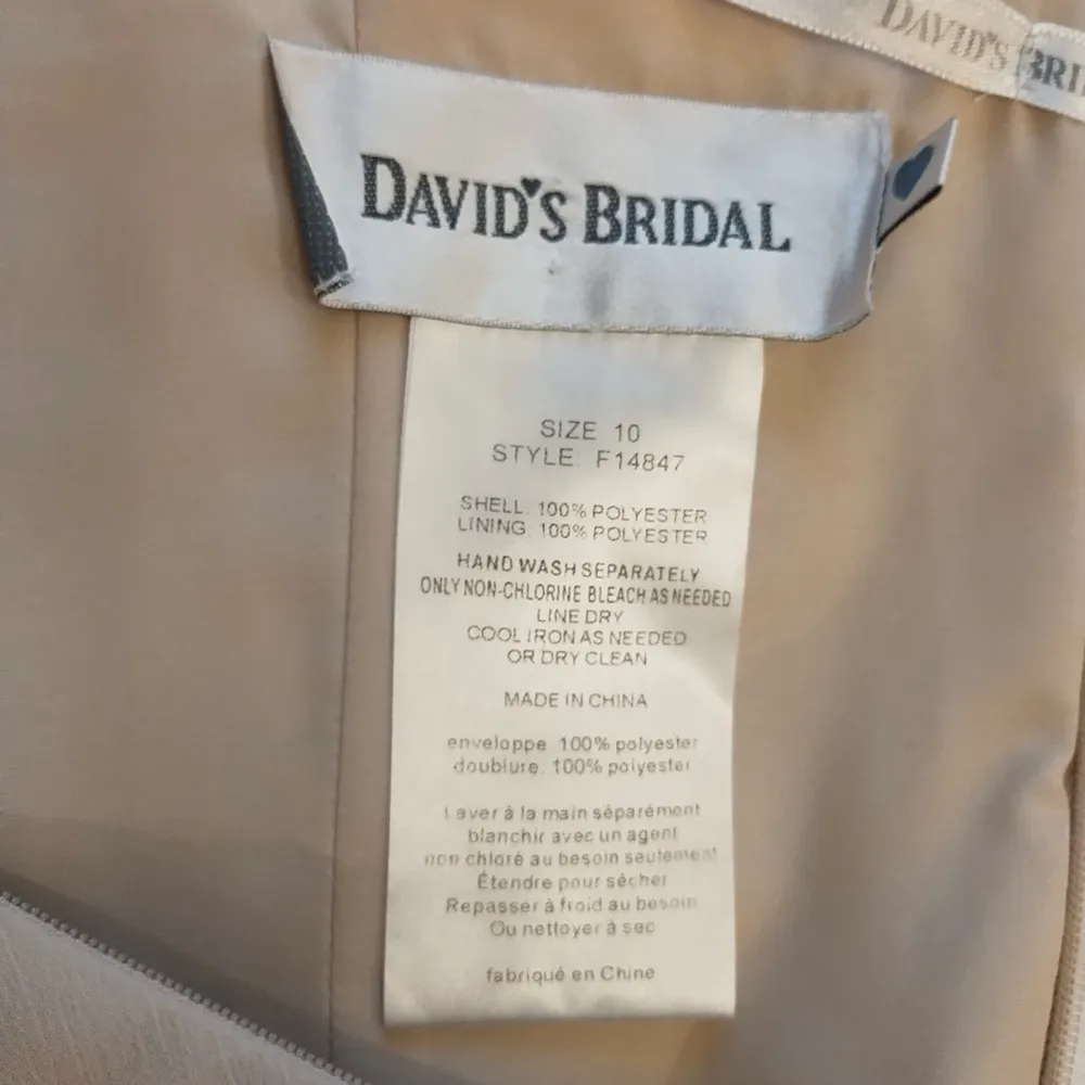 Davids Bridal Knee Length Strapless Bridesmaid/homecoming Dress Size 10 - Image 5