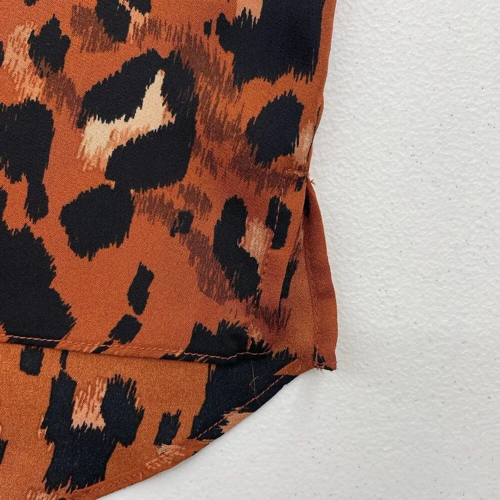 Cato Plus 2X 18W/20W Blouse Short Sleeve Leopard Animal Print Short Cuff Sleeve - Image 7