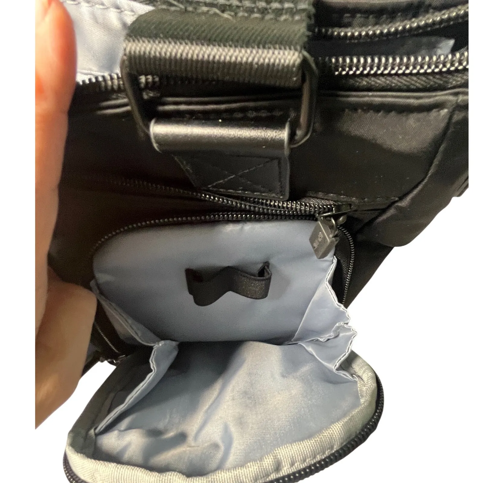 HKWP Black Nylon Shoulder Bag Crossbody Tote Travel‎ Work Utility - Image 8