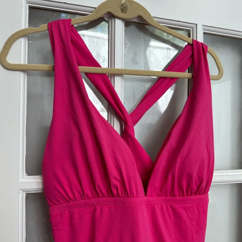 Ralph Lauren One Piece Slimming Swimsuit Swim Dress Orchid Pink Plus Size 20W - Image 2