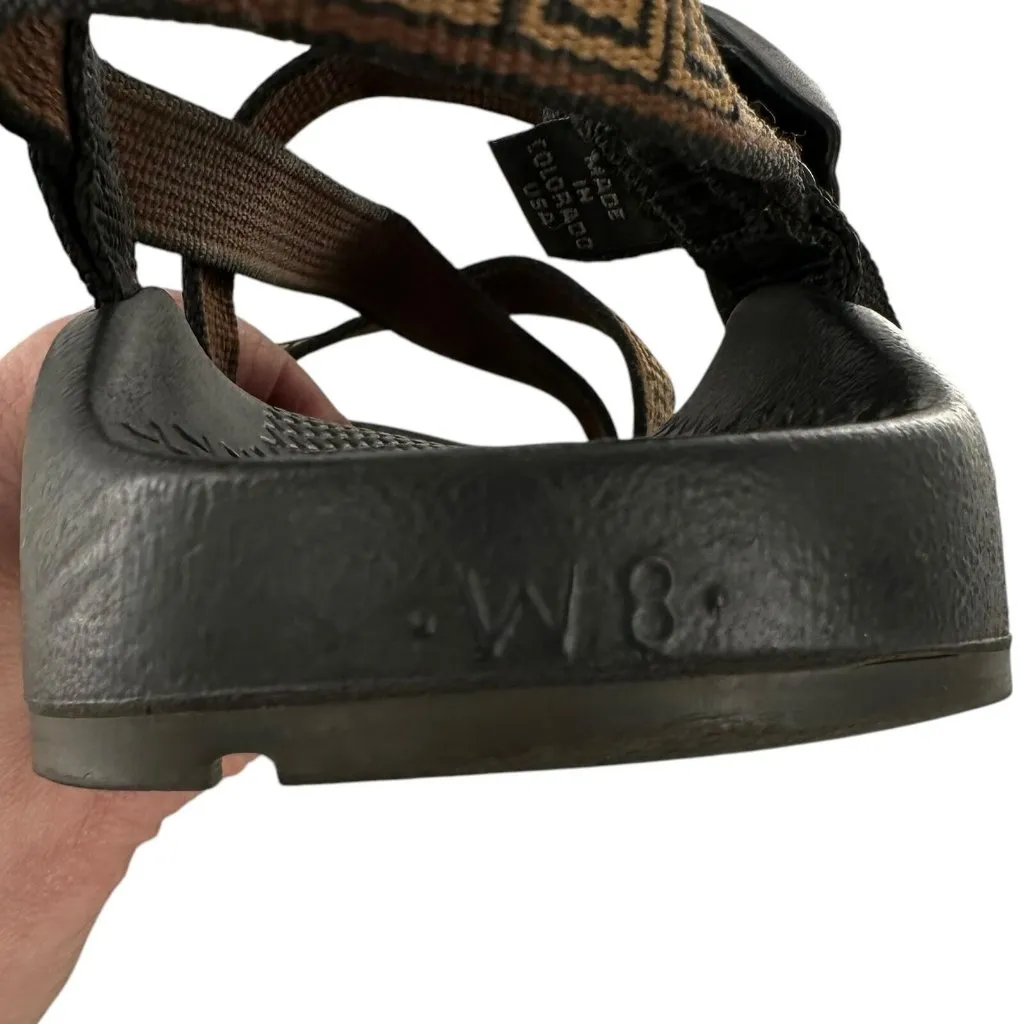 Chaco Brown Greek Key Strappy Classic Hiking Sandals Women's Size 8 - Image 7