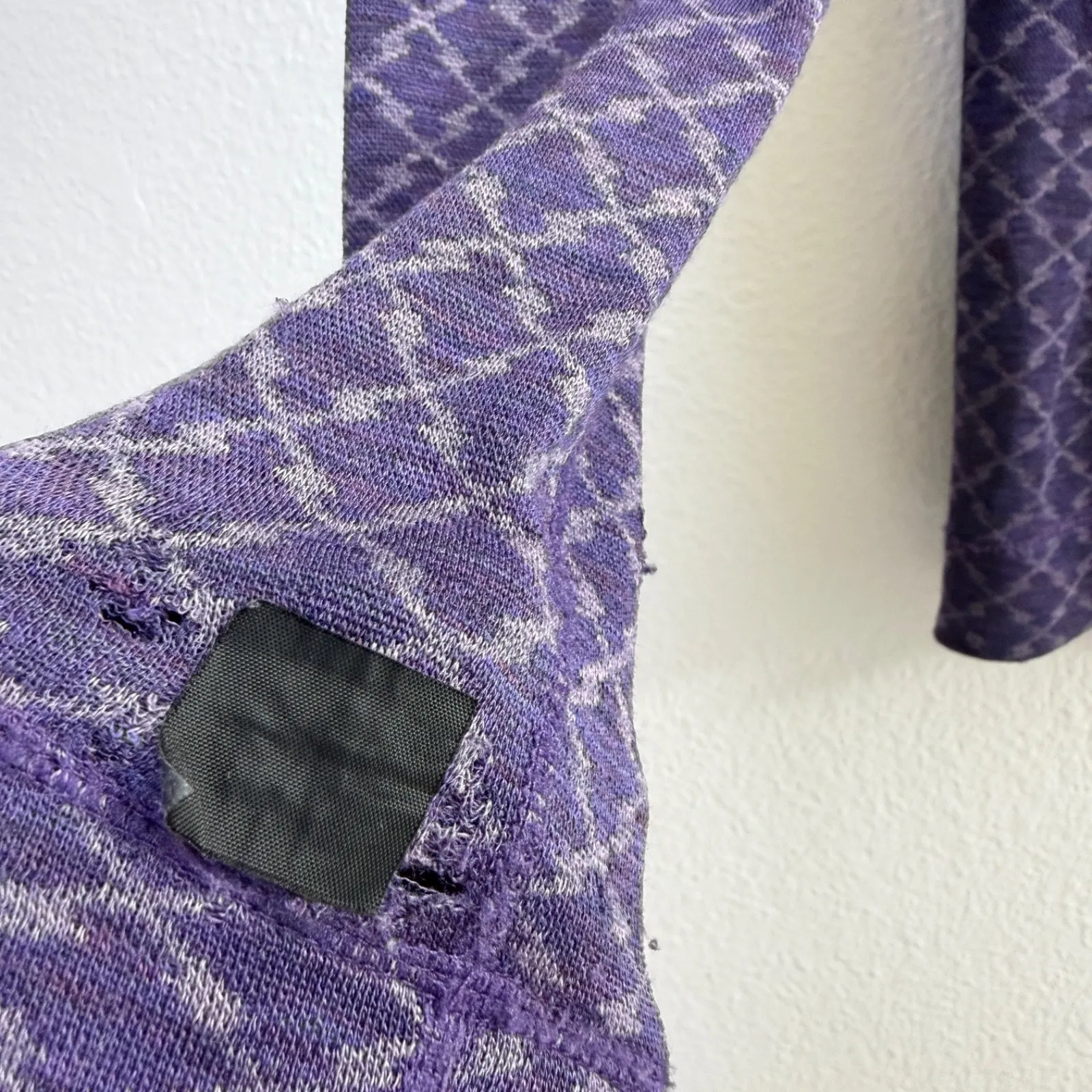 Smartwool Thermal 1/4 Zip Top Womens Small Purple Pattern Base Layer Ski *FLAWS - Image 5