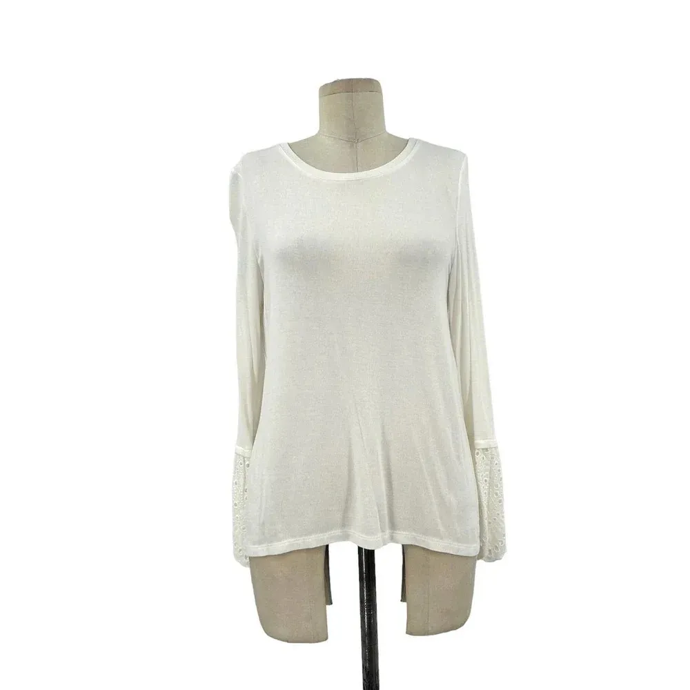 Generation Love Nola Eyelet Lace‎ Top In White Size Medium - Image 3