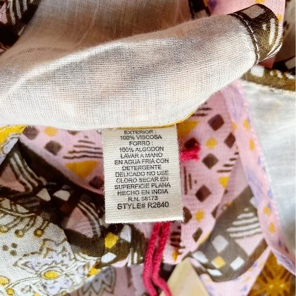 NWT Raga Dress Jenya Retro Patchwork Mini Brown Multi Size XS NEW Boho Bohemian - Image 10