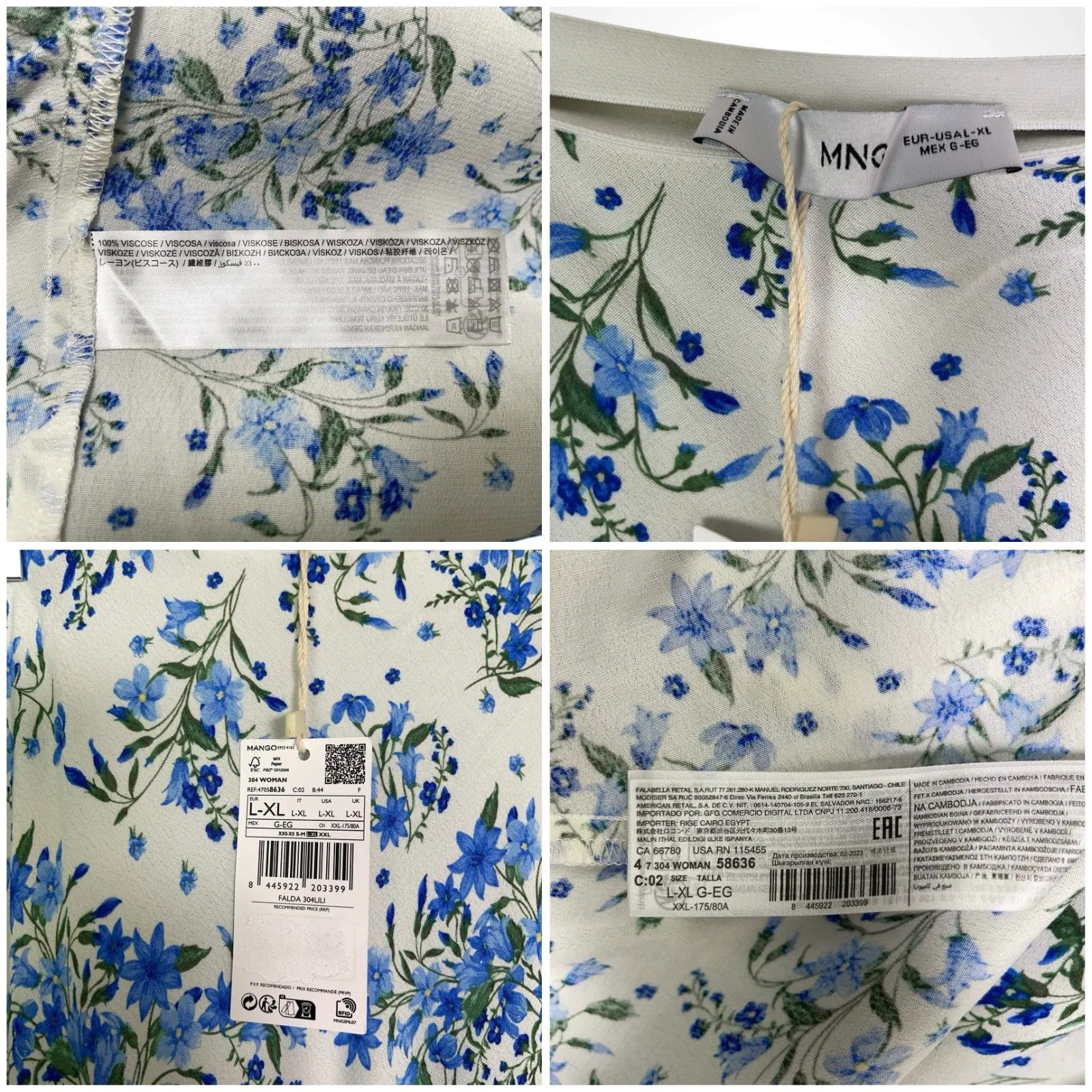 🆕 MNG Mango Lili Floral Midi Skirt - Image 10