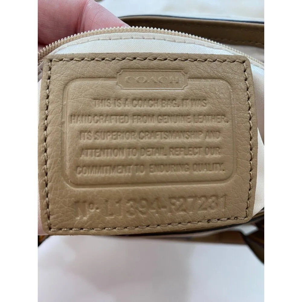 Coach Leather Campbell Eva Satchel Crossbody Bag Vintage L1394-F27231 Camel Tan - Image 10