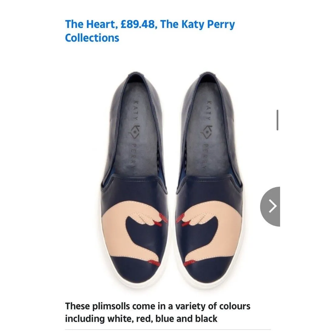 Katy Perry RARE DISCONTINUED The Heart Slip On Leather Shoes - Image 7