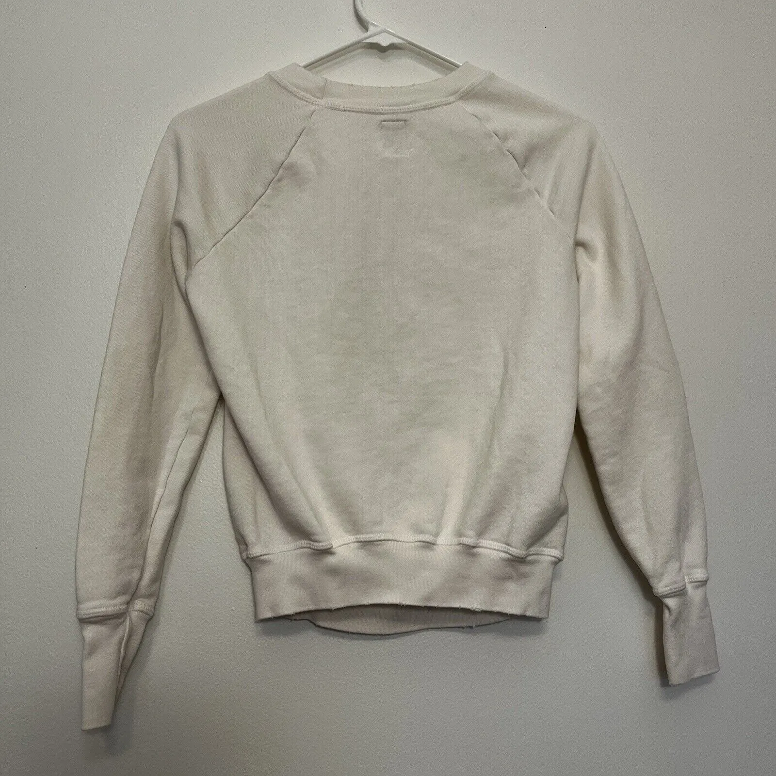 NSF Ivory Graphic Print Rose "With Our Complements" Cotton Jersey Sweatshirt XS - Image 4