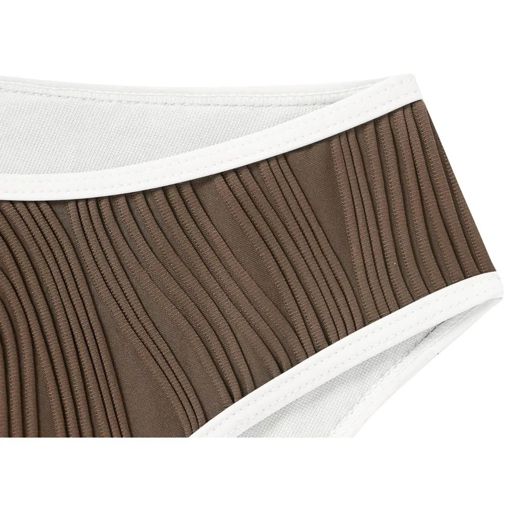 ZAFUL Women's Strapless Bikini Set Textured Color‎ Bandeau Bikini size L 
A-407 - Image 6