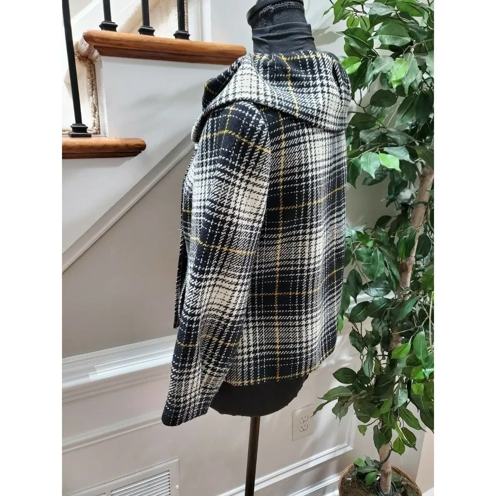 Mossimo Women's Multicolor Polyester & Wool Long Sleeve Button Pea Coat Size M Size M - Image 6