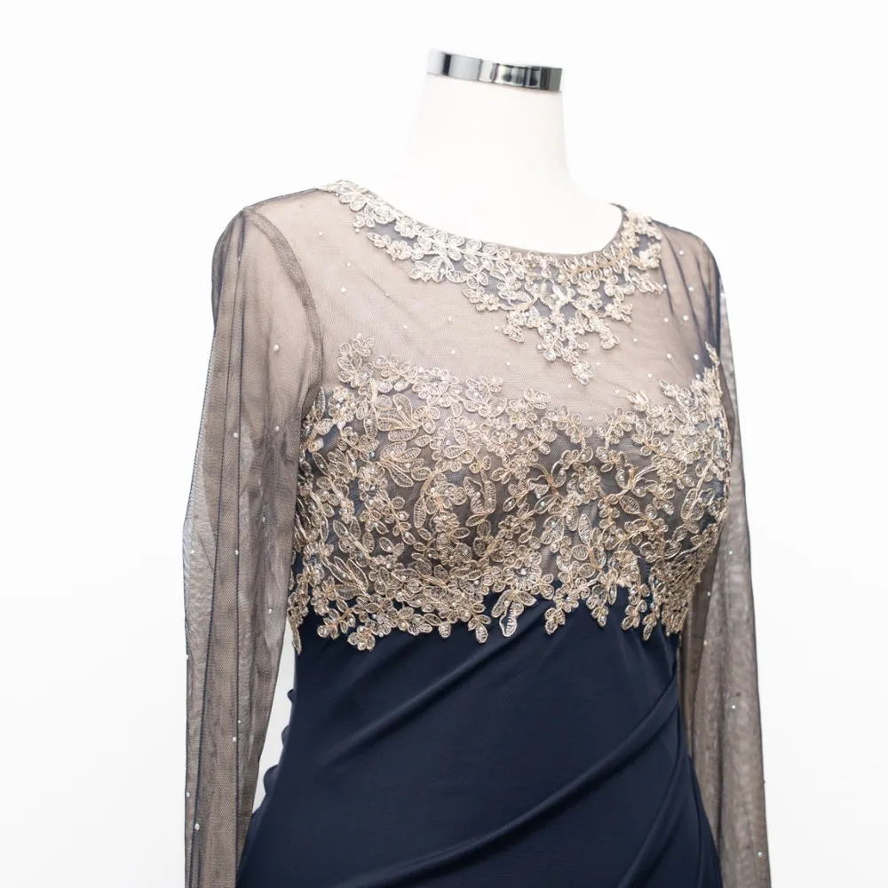 XSCAPE - Embellished Illusion-Bodice Ruched Gown - Image 10