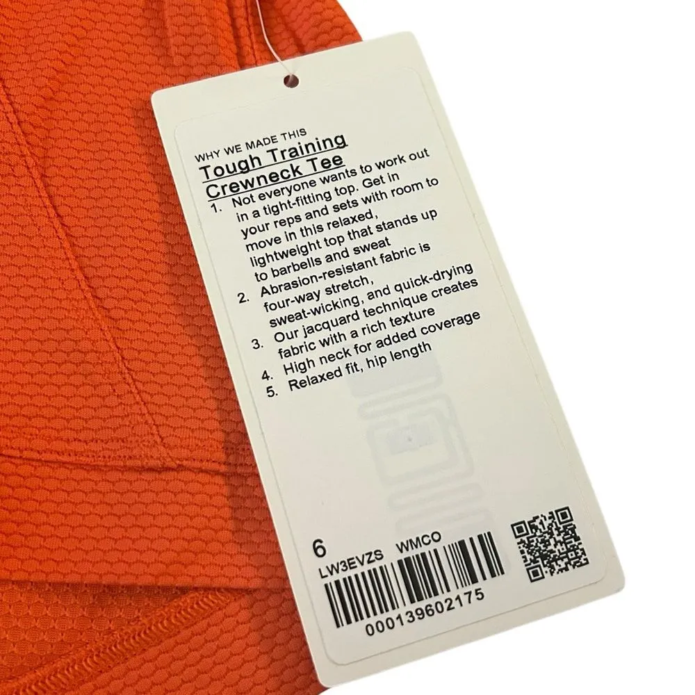 Lululemon Size 6 Tough Training Crewneck T-Shirt
Warm Coral Orange‎ Athletic Gym - Image 3