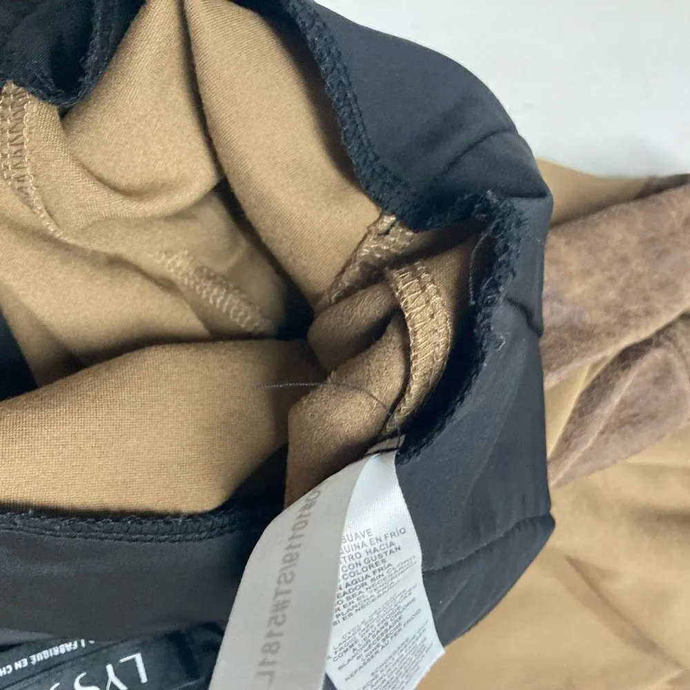 Lysse Women’s‎ Faux Suede High Waist Skinny Leggings Pants Tan Size Small - Image 9