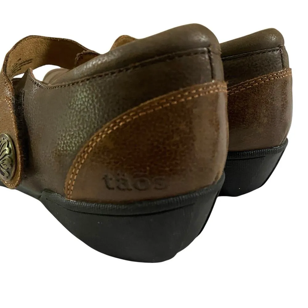 Taos Footwear Women's Sz 11 Bravo Brown Mary Jane Flats Comfort Perforated - Image 5