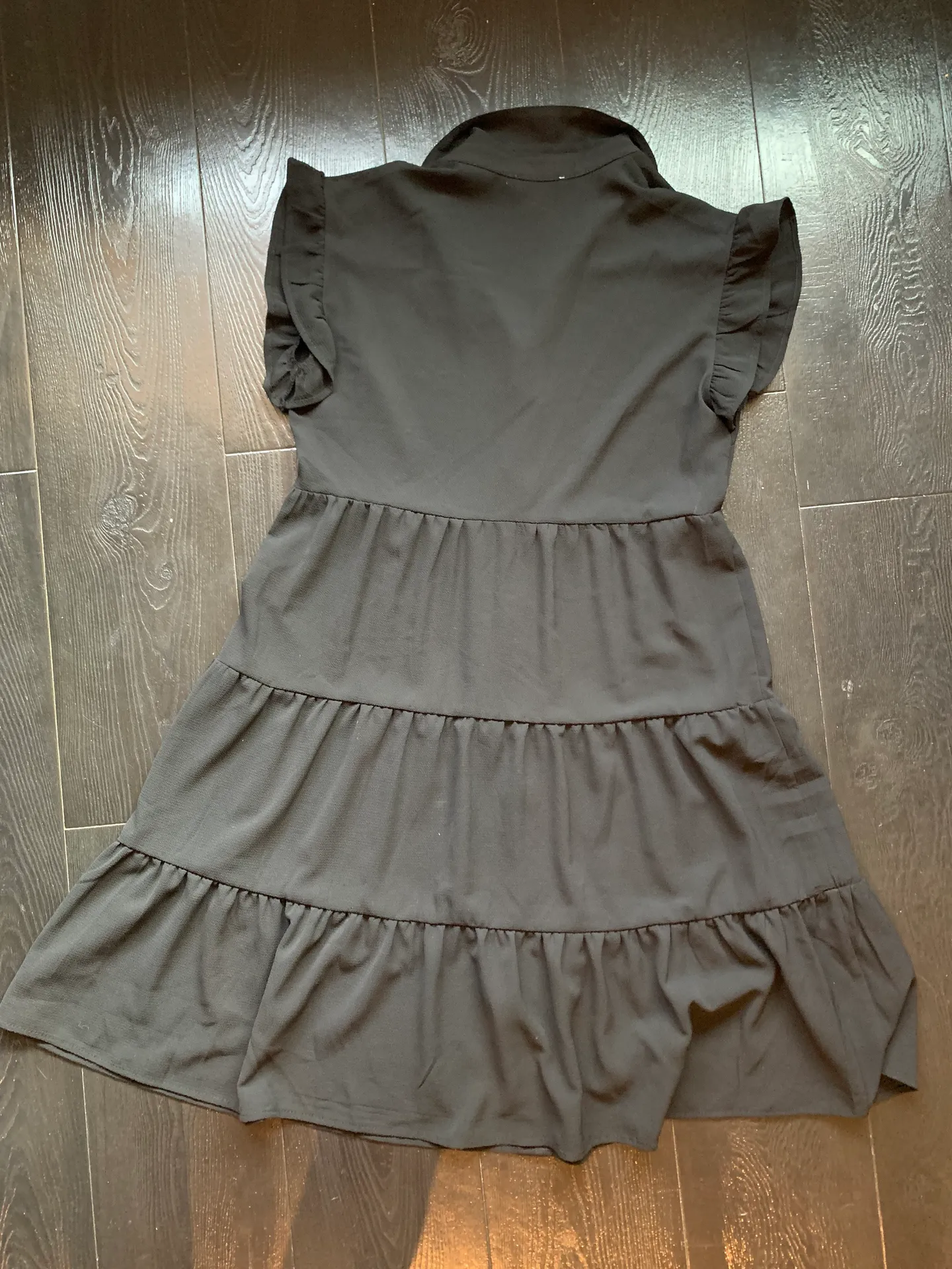 Button Black Dress - Image 3