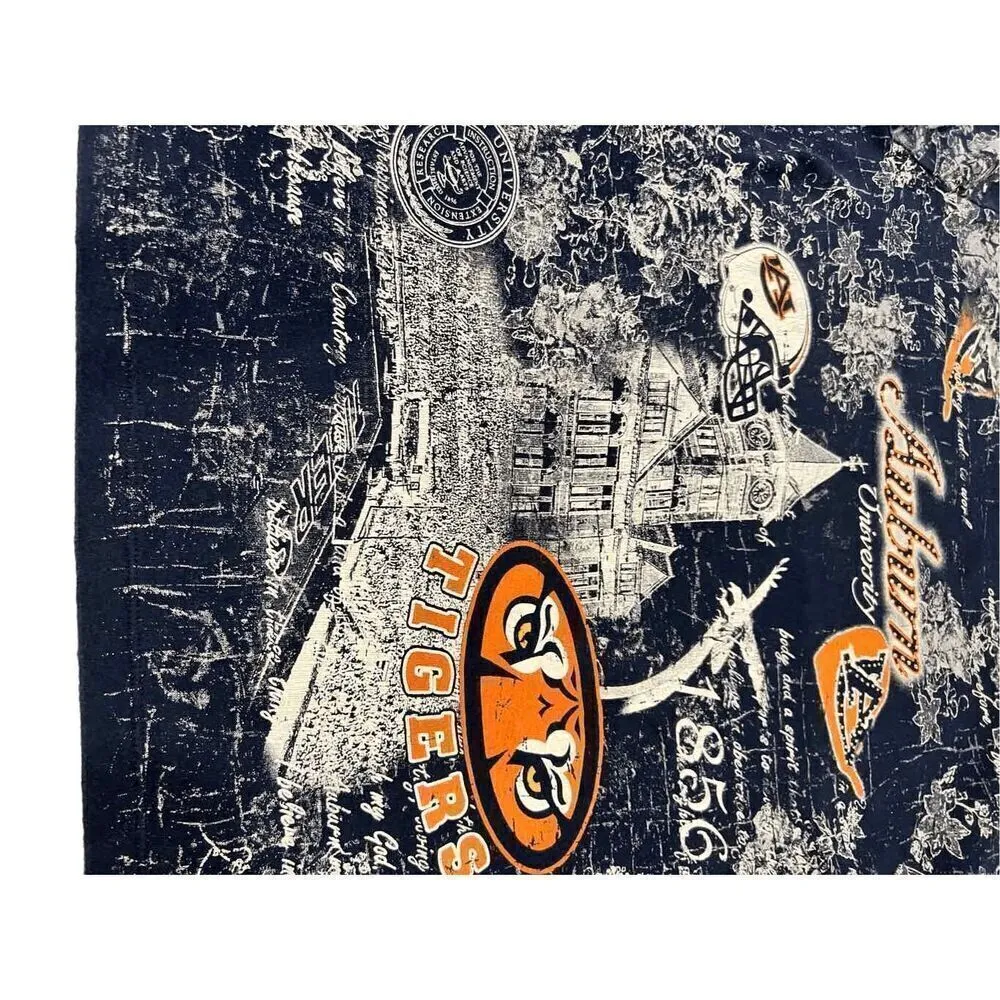 Auburn University Tigers T Shirt made in USA Blue Size 3X - Image 11