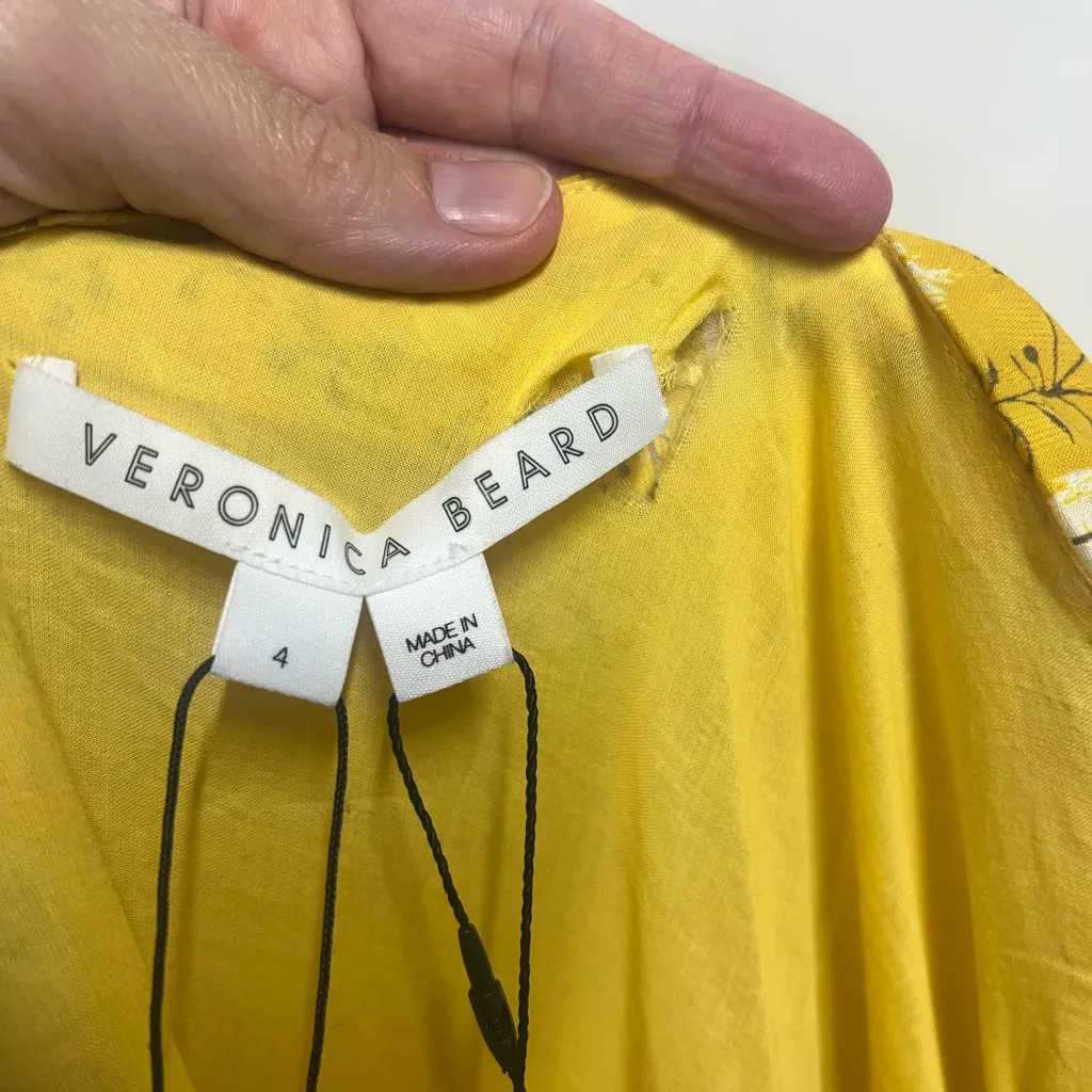 NWT NEW Veronica Beard Silk & Cotton One-Shoulder Virginia Dress size 4 - Image 13