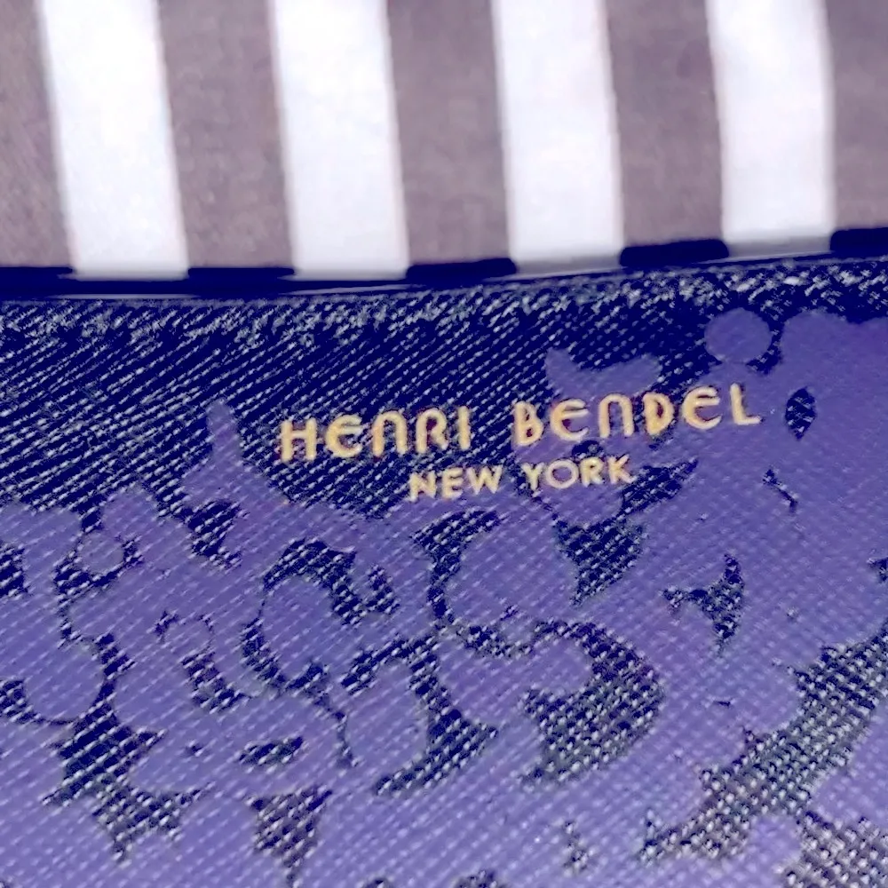 Henri Bendel EXCLUSIVE Luxury WEST 57th Damask Saffaino Leather Clutch - Image 5