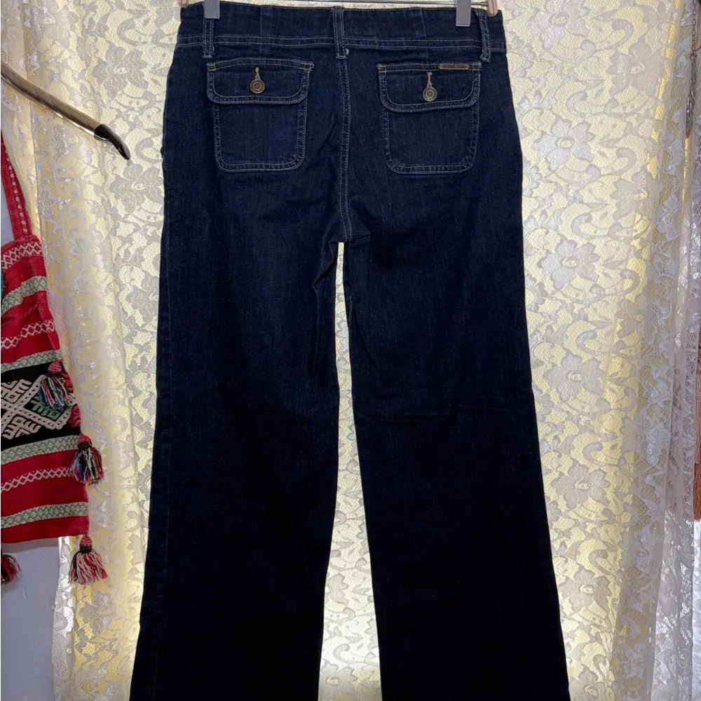 MICHAEL Michael Kors Dark Indigo wide leg Jeans low/mid rise euc like new 4p Blue - Image 3