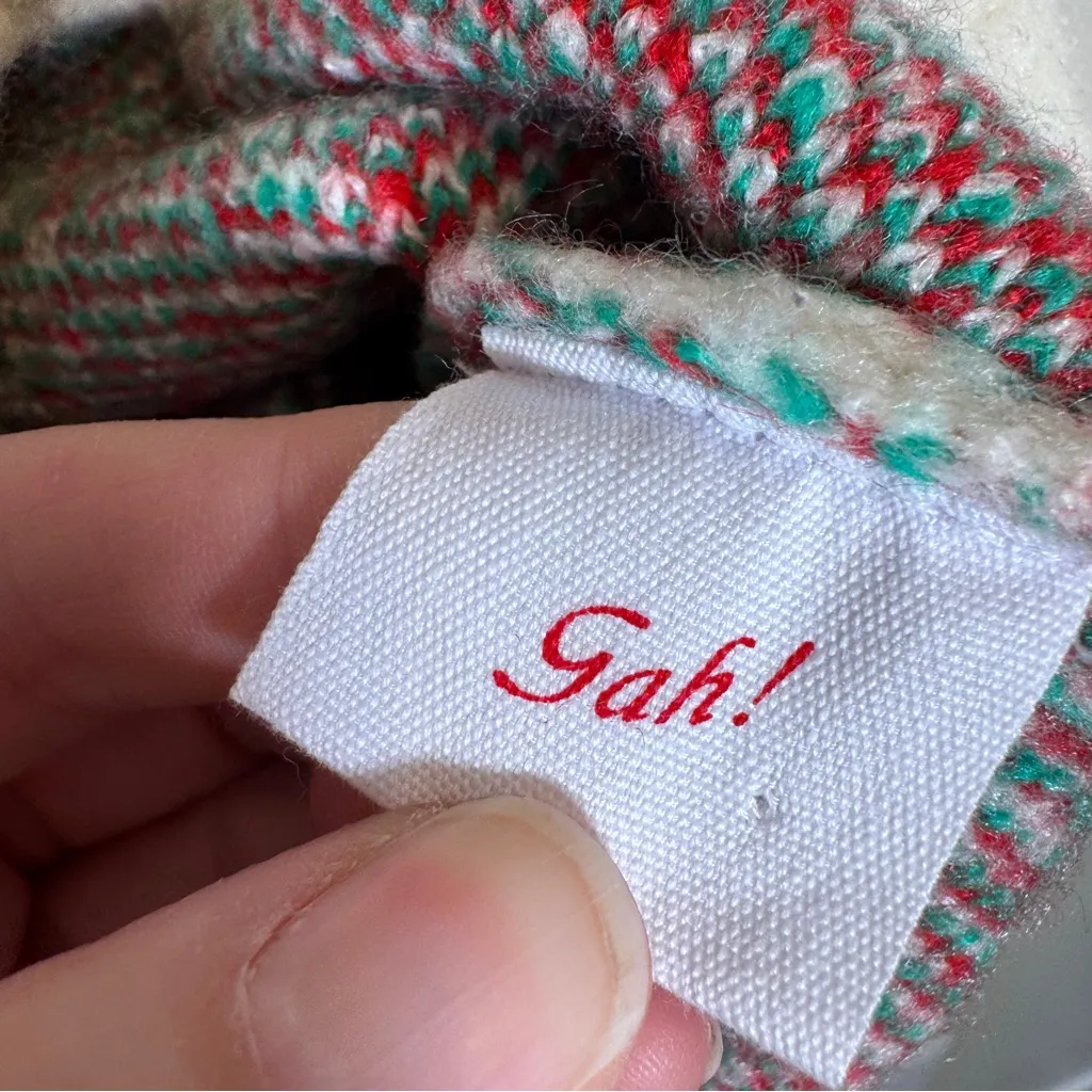 Lisa Says Gah White Red Strawberry Sweater Womens XL Ella Fall Oversized Cozy - Image 8