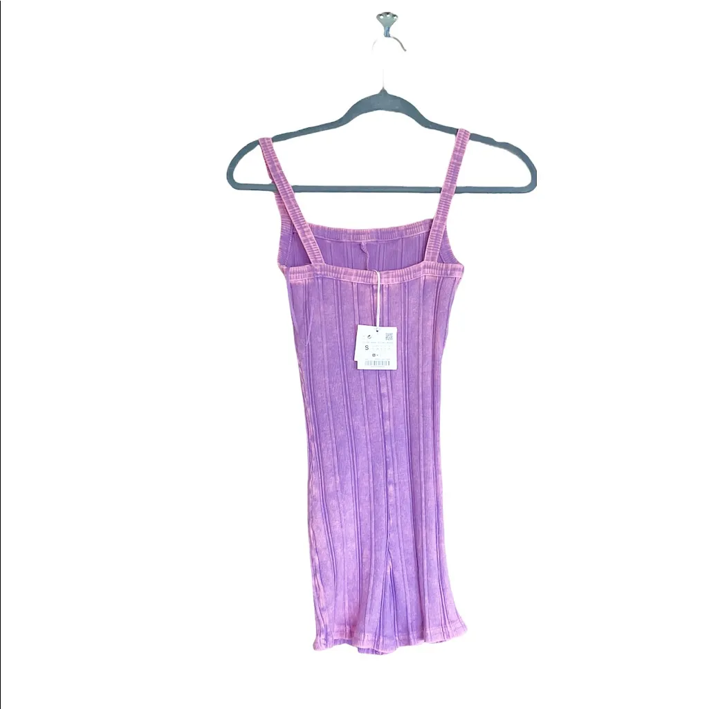 NWT ZARA RIBBED TIE DYE JUMPSUIT ROMPER BLOGGERS FAV SMALL - Image 13