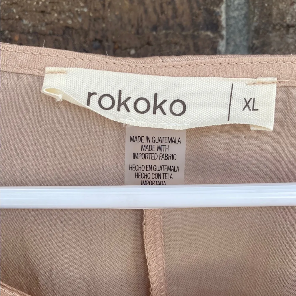 Chic Women's Light Blush with shimmer Blouse Pink Size XL - Image 2