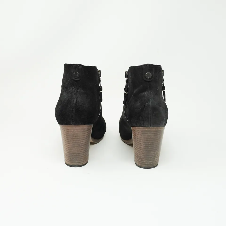 Rag and Bone  Women's Margot Genuine Suede Leather Stacked Heel Ankle Booties 10 - Image 3