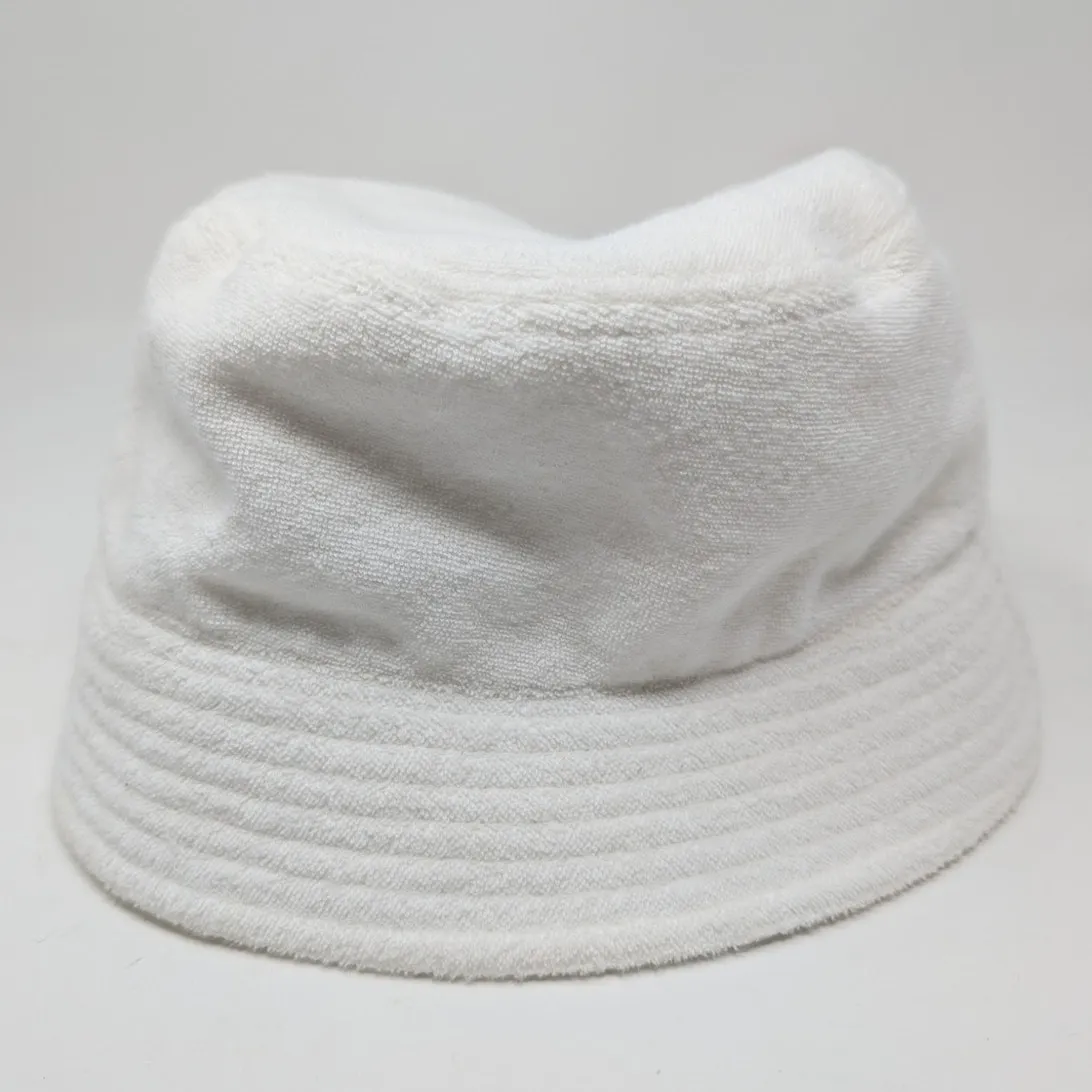 Dolce & Gabbana White Terry Cloth Bucket Hat Size 60 Made in Italy - Image 7