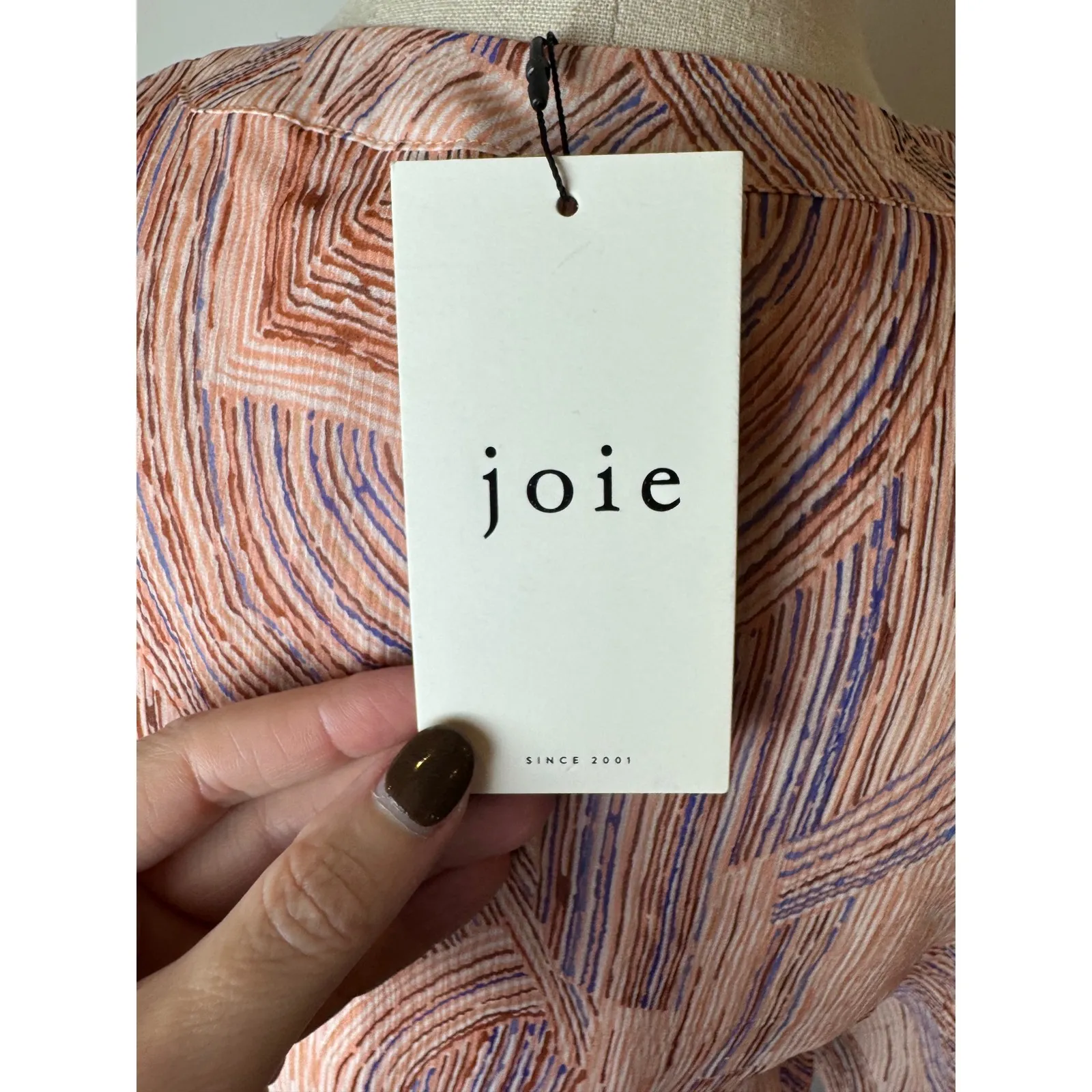 Joie Dress Women 2 Pink Silk‎ Blooming Dahlia Signe Flutter Sleeve Mini NWT Boho - Image 9