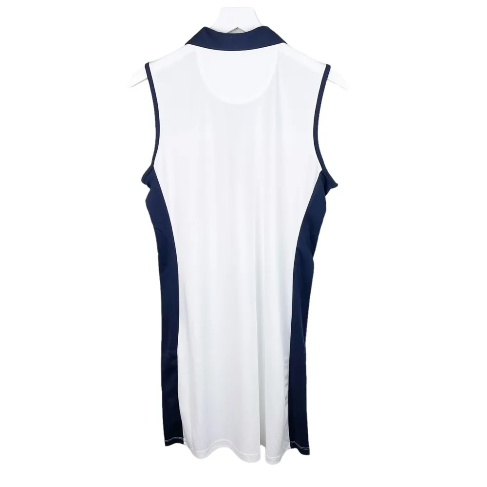 NEW Callaway Golf White Abstract Gradient Stripe Color Block Dress Size Large - Image 3